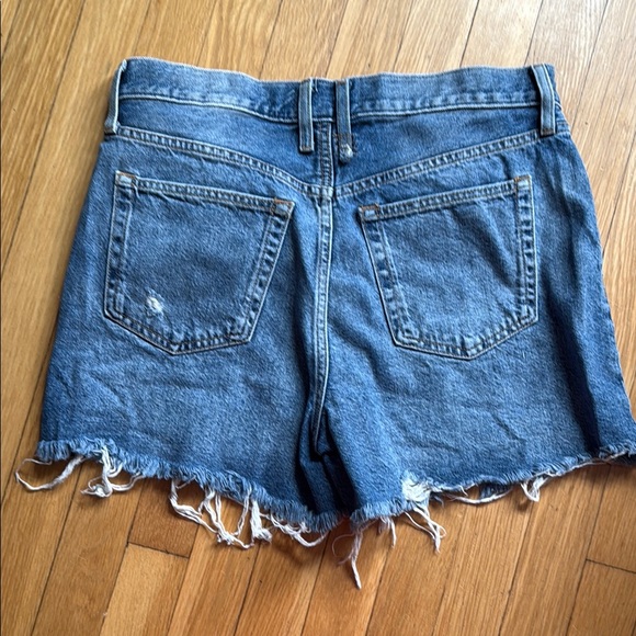 We The Free Blue Jean Shorts Distressed Cut-Off Style - Picture 3 of 3